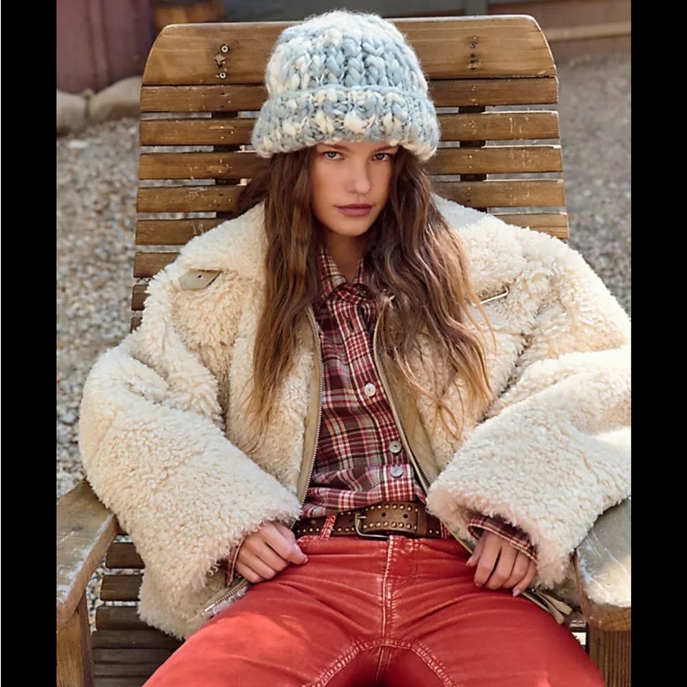 NWT Free People Jolie Oversized Teddy Jacket